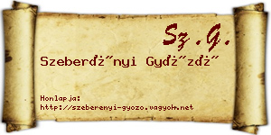 Szeberényi Győző névjegykártya