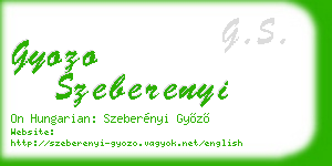gyozo szeberenyi business card