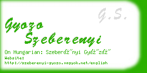 gyozo szeberenyi business card